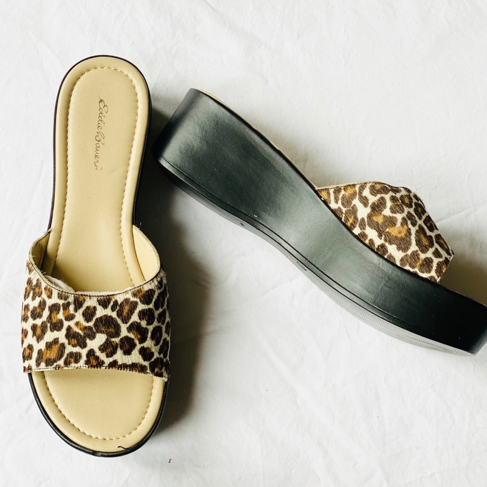 Cheetah Print Wedge Sandal Women’s Size 11